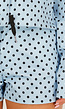 Lichtblauwe Tweedelige Polkadot Set met Jack en Short