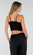 Zwarte Two Piece Set met Smock Top en Wijde Broek