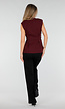 Bordeaux Gilet Top met Strikceintuur en Gouden Knoop