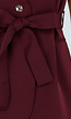 Bordeaux Gilet Top met Strikceintuur en Gouden Knoop