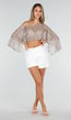 Champagne Glitter One Shoulder Top met Pailletten