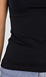 Zwart Basic T-Shirt met Korte Mouwen en Ronde Hals
