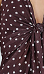 Bruine Halter Top met Polkadot Print en Strikdetail Voor Dames