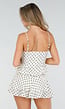 Witte Polkadot Two Piece Set met Top en Skort