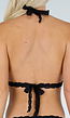 Zwarte Kant Bikini Top met Push-Up en Halterbandjes