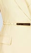 Gele Mouwloze Blazer Set met Ceintuur en Shorts