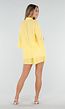 Butter Yellow Blouse met Short en Ondershort Set