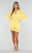 Butter Yellow Blouse met Short en Ondershort Set