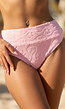 NEW150726 Lichtroze Badstof High Waist Bikini Broekje