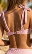 Lichtroze Badstof Bikinitop met Beugels en Strikbandjes