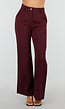 Bordeaux Wide Leg Broek met High Waist