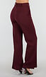 Bordeaux Wide Leg Broek met High Waist