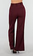 Bordeaux Wide Leg Broek met High Waist