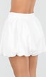 Witte Ballon Skort met Geplooid Overslag Detail