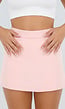 Lichtroze Skort met Hoge Taille en Strakke Pasvorm