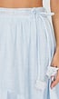 Lichtblauwe Maxi Rok met Strikceintuur en Volant