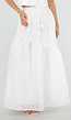 Witte Maxi Rok met Strikceintuur