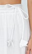 Witte Maxi Rok met Strikceintuur en Volant