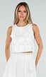 Witte Bloemen Crop Top