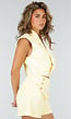 Gele Gilet Top met Reverskraag en Knoopsluiting