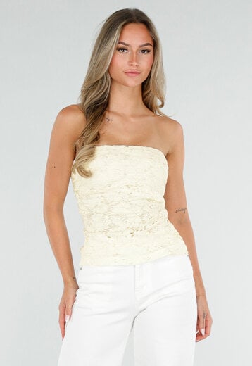 Gele Kanten Bandeau Top