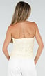 Gele Kanten Bandeau Top  met Stretch