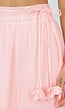 Lichtroze Maxi Rok met Strikceintuur en Volant
