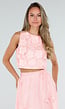 Roze Bloemen Crop Top