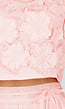 Roze Bloemen Crop Top met Mouwloos Model