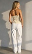Gele Kanten Bandeau Top  met Stretch