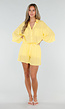 Butter Yellow Blouse met Short en Ondershort Set