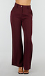 Bordeaux Wide Leg Broek met High Waist