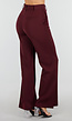 Bordeaux Wide Leg Broek met High Waist