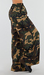 Wide Leg Broek met Camouflageprint en Elastische Taille