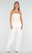 Gele Kanten Bandeau Top  met Stretch