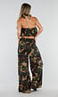 Camouflage Halter Top met Ringdetail en Open Rug