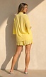 Butter Yellow Blouse met Short en Ondershort Set