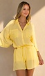 Butter Yellow Blouse met Short en Ondershort Set