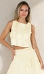 NEW150726 Gele Bloemen Crop Top
