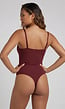 Corrigerend Stringbody Bordeaux met Verstelbare Bandjes