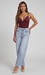 Corrigerend Stringbody Bordeaux met Verstelbare Bandjes