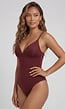 Corrigerend Stringbody Bordeaux met Verstelbare Bandjes
