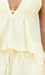 Gele Halter Top en Wide Leg Broek Set