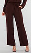 NEW220726 Bruine Wide Leg Broek met Strikkoord