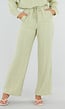 NEW220726 Pistache Wide Leg Broek met Strikkoord