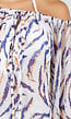 Witte Zebra Print Off Shoulder Jurk met Bandana en Striksluiting