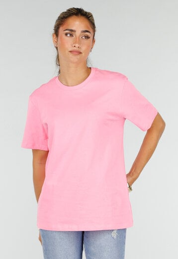 NEW220726 Roze Basic T-Shirt