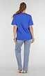 Blauw Basic T-Shirt met Ronde Hals en Korte Mouwen