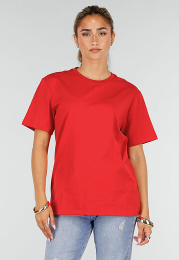 NEW220726 Rood Basic T-Shirt