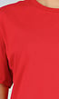 Rood Basic T-Shirt met Ronde Hals en Korte Mouwen